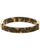 Michael Kors Tortoise Acetate Goldtone Hinge Bangle - Lyst