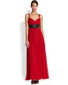 Notte By Marchesa Silk Chiffon Gown - Lyst