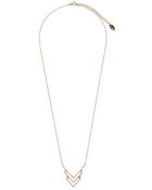 Topshop Triple V Necklace By Orelia - Lyst