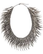 Kenneth Jay Lane Gunmetal Spike Cluster Necklace - Lyst