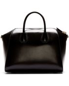 Givenchy Black Leather Antigona Medium Duffle Bag - Lyst