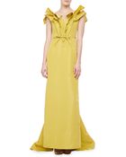 Carolina Herrera Silk Faille Gown - Lyst