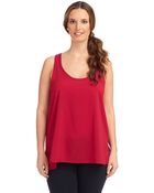 French Connection Polly Plains Mixed Media Top - Lyst