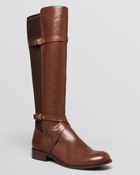 Cole Haan Flat Riding Boots - Dorian Stretch Back - Lyst