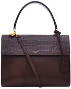 Saint Laurent Medium Croc-Embossed Moujik Bag - Lyst