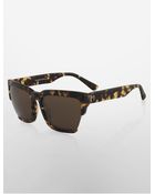 Calvin Klein Collection Cut Out Rectangular Sunglasses - Lyst