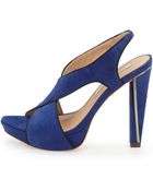 Diane von Furstenberg Julia Suede Crossed Sandal - Lyst