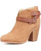 Rag & Bone Harrow Nubuck Ankle Boot Camel - Lyst