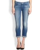 7 For All Mankind The Skinny Crop Roll Jeans - Lyst