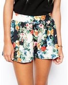 Asos Tall Floral Printed Culotte Shorts - Lyst