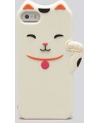 Kate Spade Iphone 55s Case Silicone Lucky Cat - Lyst