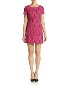 Plenty By Tracy Reese Short-Sleeved Lace Mini - Lyst