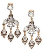 Oscar de la Renta Jeweled Chandelier Clip-On Earrings - Lyst