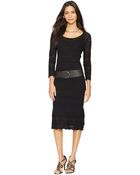 Lauren by Ralph Lauren Three-Quarter-Sleeve Pointelle-Knit Dress - Lyst