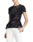 BCBGMAXAZRIA Darby Handkerchief-Hem Jacquard Pullover - Lyst