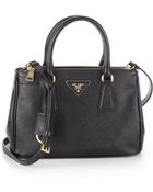 Prada Saffiano Lux Small Double Zip Tote Bag - Lyst