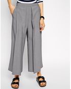 Asos Pleat Front Mid Length Pant - Lyst