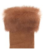 Kurt Geiger Fur Knitted Gloves - Lyst