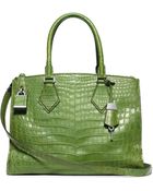 Michael Kors Casey Large Crocodile Satchel - Lyst