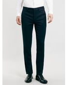Topman Navy Jaquard Skinny Dress Pants - Lyst
