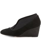 Taryn Rose Kikoriki Suede Wedge Bootie - Lyst