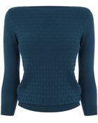 Oasis Stitched Slash Neck Top - Lyst