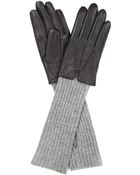 SOIA & KYO Carmel Black Leather Gloves - Lyst