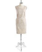 Anne Klein Leopard Jacquard Sheath Dress - Lyst