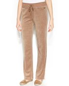 Calvin Klein Wide-Leg Velour Drawstring Pants - Lyst