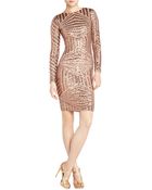 BCBGMAXAZRIA Leondra Sequin Dropback Dress - Lyst