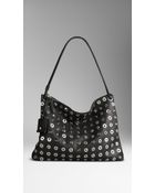 Burberry Medium Metal Eyelet Hobo Bag - Lyst