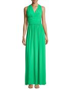 Halston Heritage Sleeveless Gathered Crisscross Gown - Lyst