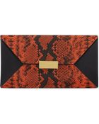 Stella McCartney Stella Beckett Clutch Bag Python - Lyst