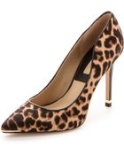 Michael Kors Avra Leopard Haircalf Pumps - Leopard - Lyst