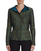 Lafayette 148 New York Peplum Jacquard Jacket - Lyst