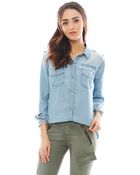 Rails Joey Oversized Denim Shirt - Lyst