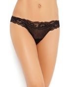 La Perla Black Lace Trim Brazilian Cut Panty - Lyst