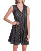 10 Crosby Derek Lam Textured V Neck Dress - Lyst