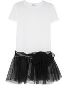 RED Valentino Cottonblend Jersey and Point Desprit Top - Lyst