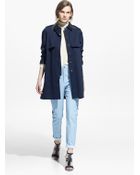 Mango Cotton-Blend Trench Coat - Lyst
