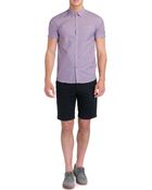 Ted Baker Stripe Print Short Sleeve Shirt - Lyst
