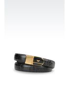 Emporio Armani Leather Belt - Lyst