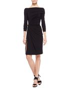 Paule Ka Ruched Matte Jersey Dress - Lyst