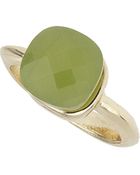 Topshop Square Green Stone Ring - Lyst
