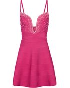 Hervé Léger Autumn Crystal-Embellished Bandage Mini Dress - Lyst