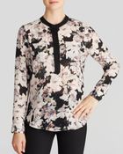 Rebecca Taylor Top - Frost Flower Print Double Pocket Silk - Lyst