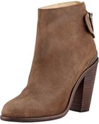 Rag & Bone Kerr Backtab Leather Ankle Boot Brown - Lyst