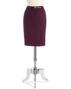 Calvin Klein Belted Pencil Skirt - Lyst