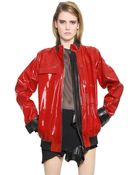 Anthony Vaccarello Nappa & Patent Leather Jacket - Lyst