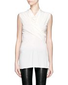 Rick Owens Lilies Cowl Neck Drape Front Sleeveless Top - Lyst